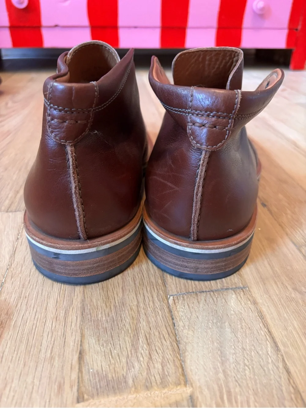 HELM Brown Leather Chukka Boots Men’s 11EE Handmade In Brazil M00522 No Laces